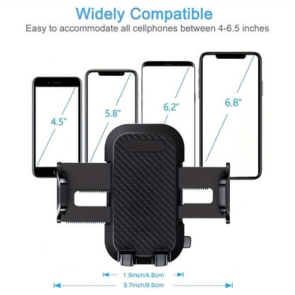 2-in-1 Car Phone Mount | Long Arm Suction Cup Holder | Air Vent Holder | Cell Phone Holder | Hands Free Cradle | Fit for Smartphone, iPhone, Cell Phone Automobile Cradles Universal