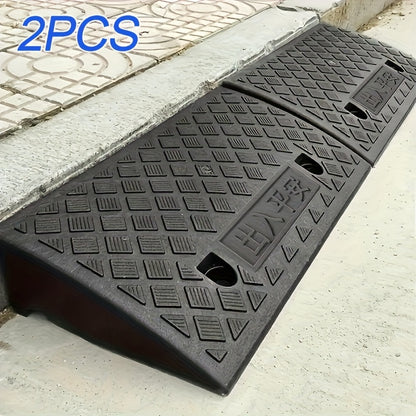2pcs Car Sidewalk Ramp - Portable Threshold Ramp, Suitable for Sidewalks, Cars, Wheelchairs And Pet Mowing - Ideal for Homeowners And People with Mobility Issues - Outdoor Use - Great Gift for Seniors And Pet Owners