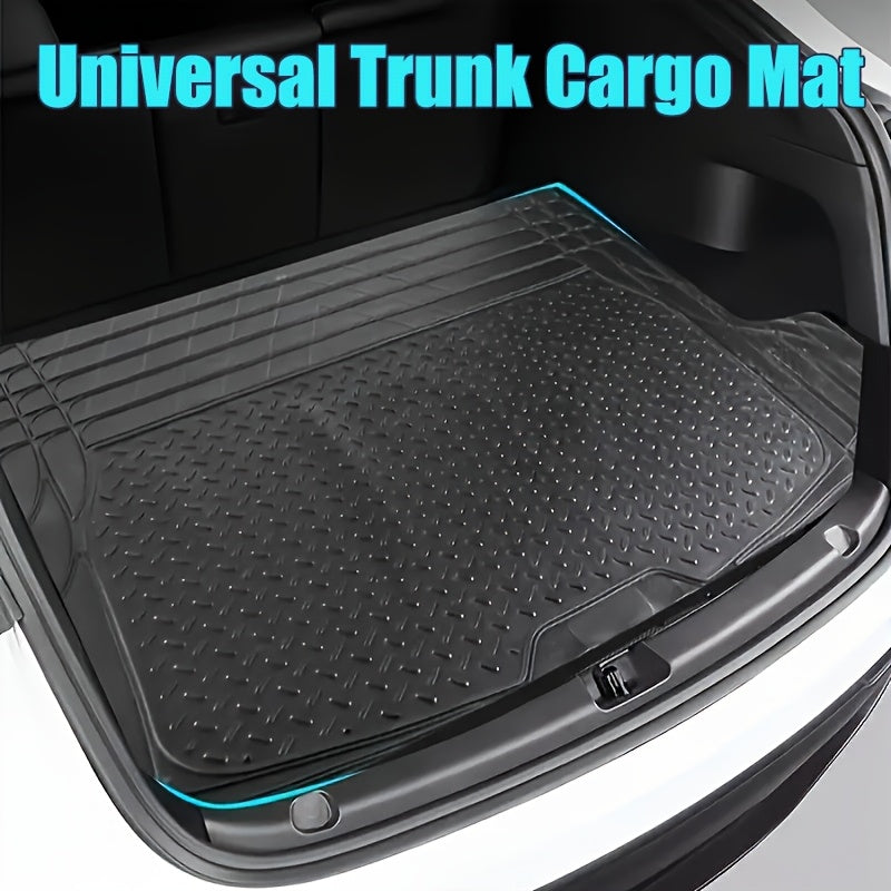 Vehicle Mat Universal Fit Trunk Cargo Liner All Weather Protection Seat Back Protector Trim-to-Fit Trunk Mat Compatible with Most Cars SUV Sedan