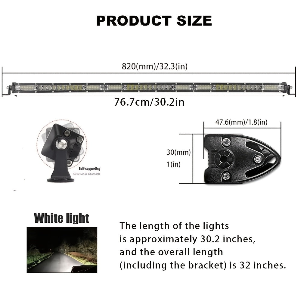 30Inch 20Inch Led Work Light Bars - Bright, Durable for Pickups, Atvs, Utvs, Suvs & Boats Off Road, Without Battery