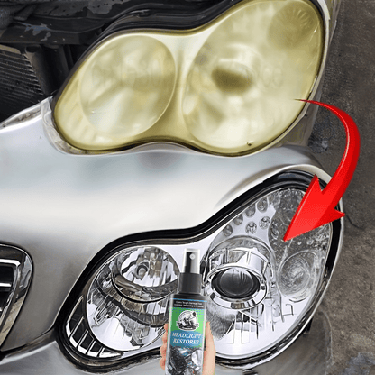4.06oz Automotive Headlight Repair Kit - Quick Refurbishment Solution, No Polishing Required, Instantly Clear Cloudy Lenses, Enhances Visibility & Brightness, Easy-to-Use Restoration and Care Kit for Car Headlight Maintenance, Headlight Cleaner