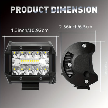 2/4pcs High-brightness Motor Vehicle LED Work Light, 257W, 17100LM Universal Day And Night Ultra-bright Lighting Auxiliary Light, Vehicle Exterior Lighting Lamp, Suitable for Various Vehicles Cars Off-road LED Light, Ideal As A Gift