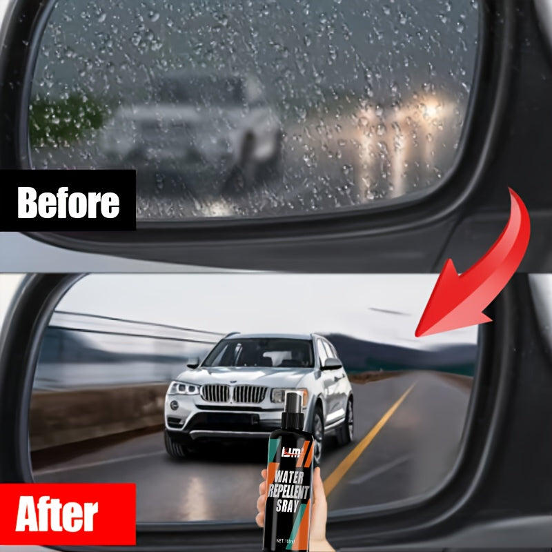 KJM 3.38oz Car Windshield Spray Waterproof And Anti-Fog Agent, Car Glass Oil Film Remover, Hydrophobic Coating Anti-Fog And Rainproof, Suitable for Car Window Windshield Wipers. Must-Have for Home And Car Beauty Shop | Car Maintenance