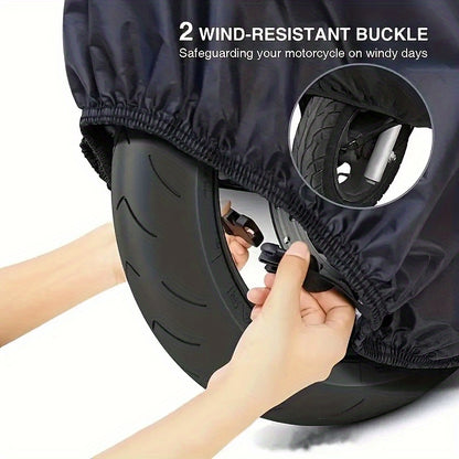 420D Thickened Oxford Cloth Motorcycle Cover - All-Season  Fit, Durable Weatherproof Protection for Motorcycles, Scooters & Small Vehicles, Motorcycle Cover, Vehicle Protection, Sleek Design, Highquality Material125 Sold