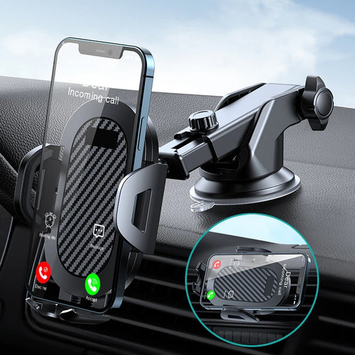 Universal Car Dashboard Phone Holder | Adjustable, Compatible with All Mobile Phones, ABS Material, For Safe Navigation and Hands-free Calling - A Gift for Yourself