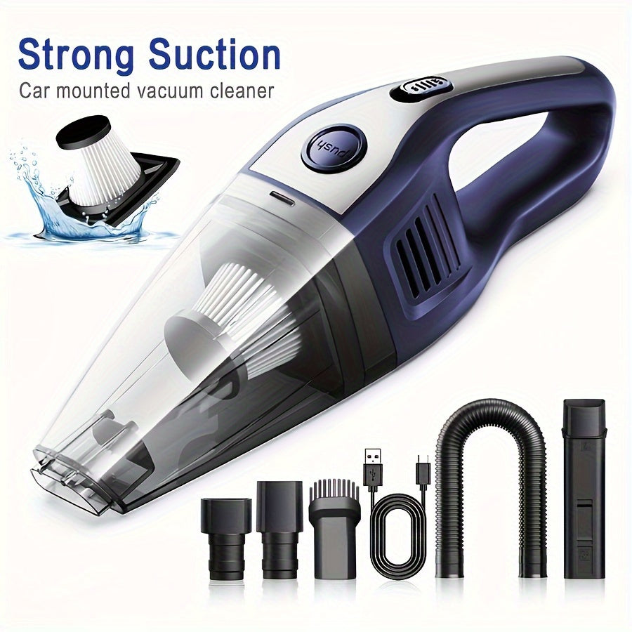 [Powerful Car Vacuum Cleaner] Powerful 5000pa Strong Suction Handheld Wireless Car Vacuum Cleaner | USB Charging, Long Working, For Cars, Homes, Offices, Pet Hair Cleaning - Car Accessories For Men Women
