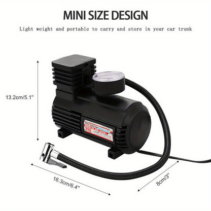 Heavy Duty 12V Portable 250PSI Car Tyre Auto Tire Inflator Pump Air Compressor