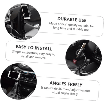 Mobile Phone Holder Car Phone Bracket Phone Clip Bracket Car Phone Rack Phone Mount Cradle Car Holder for Mobile Phones Car Cup Holder Phone Mount Mobile Stand Adjustable Plastic