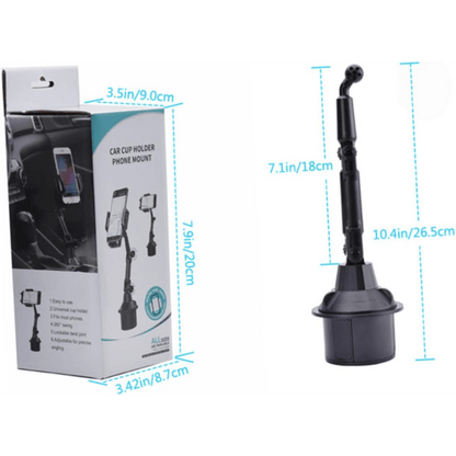 Mobile Phone Holder Car Phone Bracket Phone Clip Bracket Car Phone Rack Phone Mount Cradle Car Holder for Mobile Phones Car Cup Holder Phone Mount Mobile Stand Adjustable Plastic