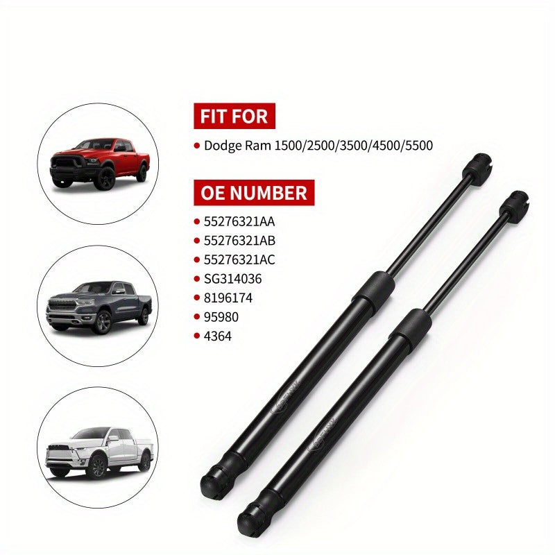 OE 2-Pack for Dodge for RAM 1500 2500 3500 2002-2010 for Hood Lift Supports Shocks Struts