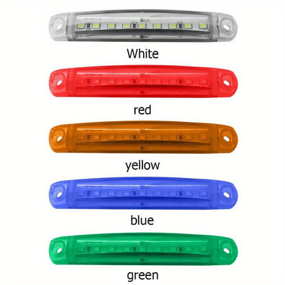 50pcs New Bright 12V-24V 9 LED Side Light Lamp Indicator Light Bar For Truck Trailer Bus Boat Rv Lorries-Yellow, Red, White, Blue, Green