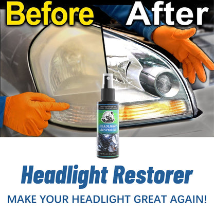 4.06oz Automotive Headlight Repair Kit - Quick Refurbishment Solution, No Polishing Required, Instantly Clear Cloudy Lenses, Enhances Visibility & Brightness, Easy-to-Use Restoration and Care Kit for Car Headlight Maintenance, Headlight Cleaner