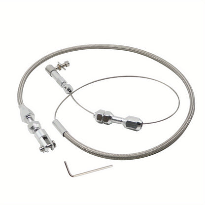 [Stainless Steel Throttle Cable] 36" (91.44Cm) Universal Throttle Cable Stainless Steel Fits for Ford, GM, And More, Without Battery