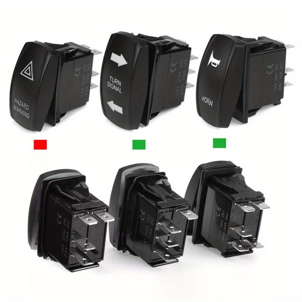 Rocker Switch Turn Signal Kit. Street Legal LED Light, Horn, Hazard for 4X4 Project. Easy Install, Safe Drive, Without Battery