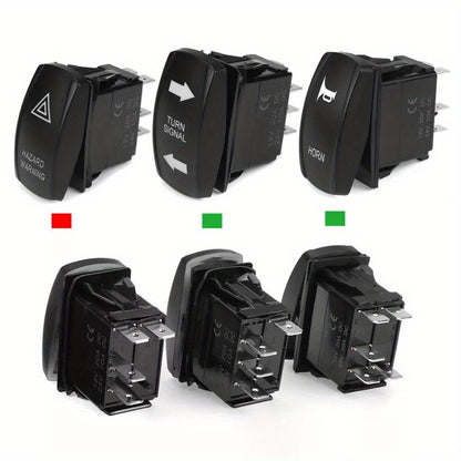 Rocker Switch Turn Signal Kit. Street Legal LED Light, Horn, Hazard for 4X4 Project. Easy Install, Safe Drive, Without Battery