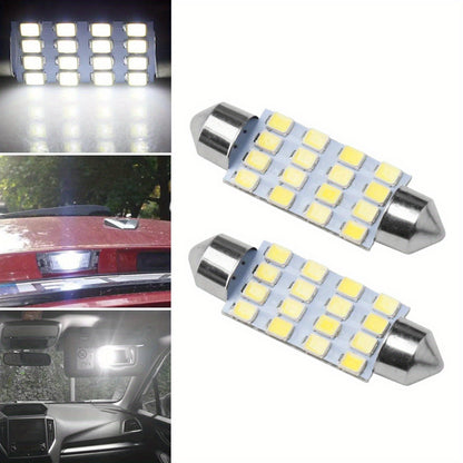 56pcs Car LED Light Replacement Bulb 12V-T10 Width Indicator Dual Pointed Reading Light for Car Dome Map Door Dash Instrument Courtesy License Plate Lights, White