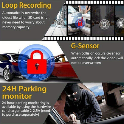 170° WiFi Dash  Recorder   HD 1080P  DVR Vehicle  G-Sensor
