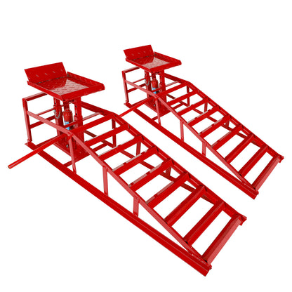 Hydraulic  Ramps 11000lbs 5T Low Profile  Lift Service Ramps Truck Trailer Garage, Height Hydraulic Vehicle Ramps(1 Pack/ 2 Pack)