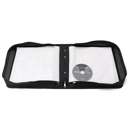 A 520-Slot PU Faux Leather CD Holder, Spacious Enough for Storage, Shielded by a Plastic Cover, This Black Bag Is Ideal for Cds And Dvds. It'S a Portable Storage Solution Perfect for Events, Moving, Promotional Advertising, And Anniversary Parties