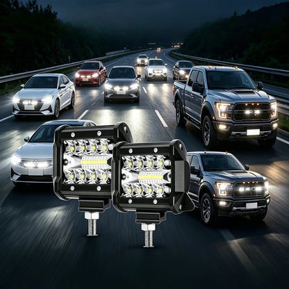 [Ideal Gift] 200W LED Lights, 23000LM Super Bright Motorcycle Lights, Used for High Brightness External Lighting Decoration Lights of Automobiles, Ships, Off-Road Pickups, Motorcycles, Ideal for Gifts Easy to Install Efficient Lighting, Without Battery