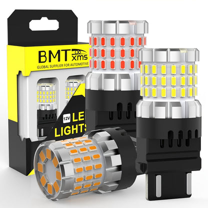 2pcs 3157 3156 3057 4114 4157 P27/7W for Brake Light Bulbs Stop Tail Parking Lights Bulbs Reverse Lights Bulbs Backup Bulbs Turn Signal Bulbs DRL Light Bulbs White Red Amber Yellow Super Bright