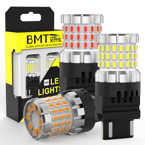 2pcs 3157 3156 3057 4114 4157 P27/7W for Brake Light Bulbs Stop Tail Parking Lights Bulbs Reverse Lights Bulbs Backup Bulbs Turn Signal Bulbs DRL Light Bulbs White Red Amber Yellow Super Bright