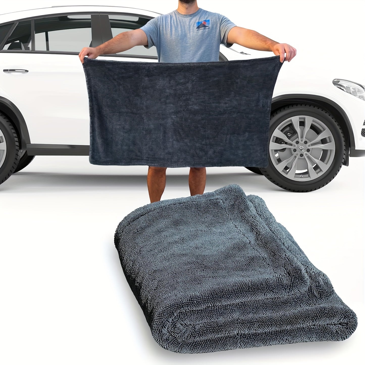 Microfiber Towels for Cars - 1300GSM X Large Size Quick Dry High Absorbent Edgeless Streak Free - Car Drying Towel for Detailing 24x36in