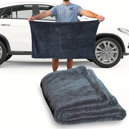 Microfiber Towels for Cars - 1300GSM X Large Size Quick Dry High Absorbent Edgeless Streak Free - Car Drying Towel for Detailing 24x36in