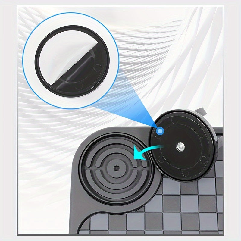 [Car Anti-Slip Mat] Car Anti-Slip Mat Dashboard Ornament Mat Mobile Phone Rotating Holder Dashboard Storage Mat High Temperature Resistant High-End Square Grid Mat Creative Ornament Pad Car Interior Accessories
