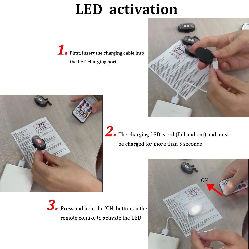 RGB Led Aircraft Strobe lights Motorcycle Lights LED Flash Position Wireless Light Aircraft Airplane Helicopter Warning Lights