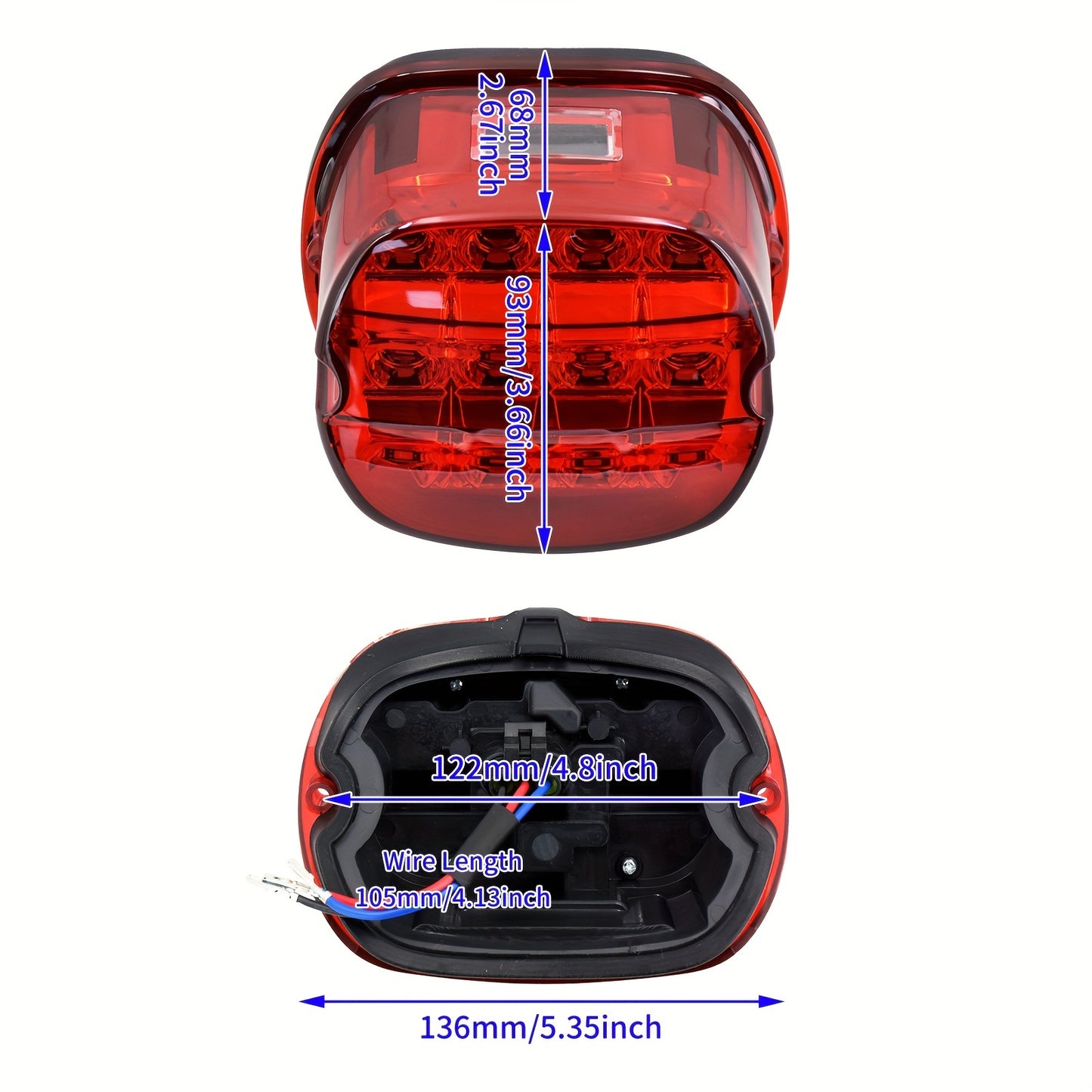 Motorcyle LED License Plate Rear Lamp for Harley for Sportster XL 883 48 for Dyna for Touring for Road King FLHR for Electra Glide