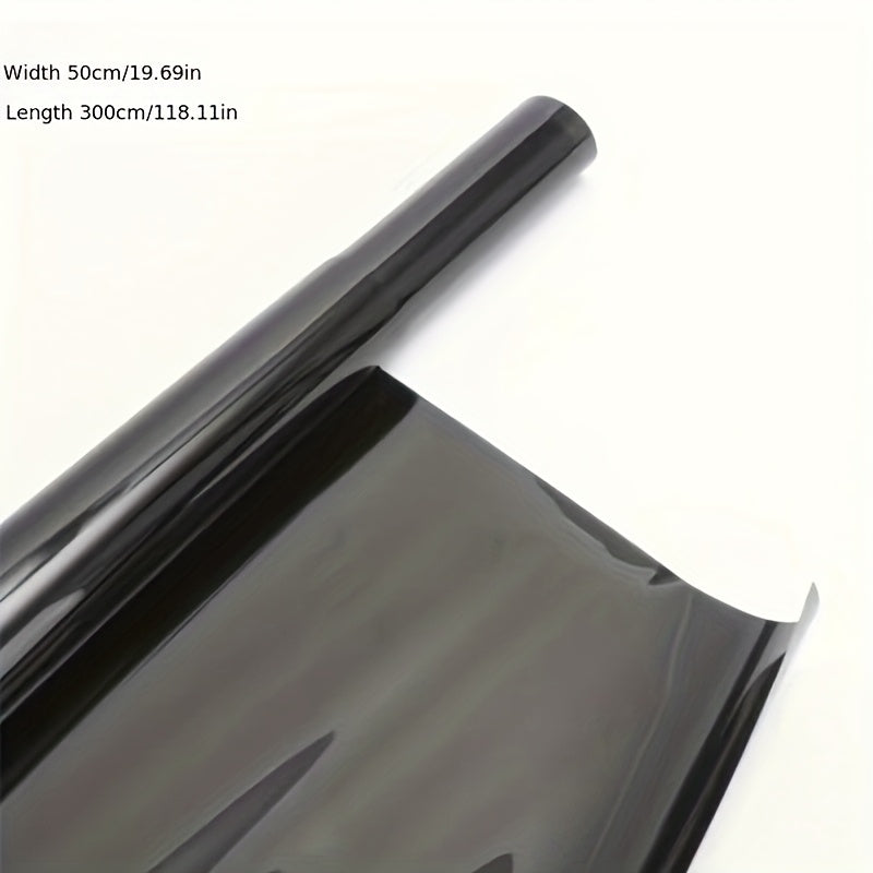 3pcs Black Car Window Tint Film Roll (118"x19.6" Total) - UV Resistant, 35% Blackout, 15% Blocking & 5% PP /Removable Privacy Wrap, Easy Peel & Stick Application for, Trucks, SUVs - Heat & Glare Protection