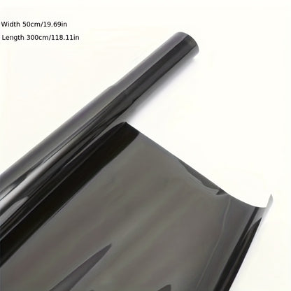 3pcs Black Car Window Tint Film Roll (118"x19.6" Total) - UV Resistant, 35% Blackout, 15% Blocking & 5% PP /Removable Privacy Wrap, Easy Peel & Stick Application for, Trucks, SUVs - Heat & Glare Protection