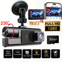 Dual-lens dashcam + 32G + WIFI