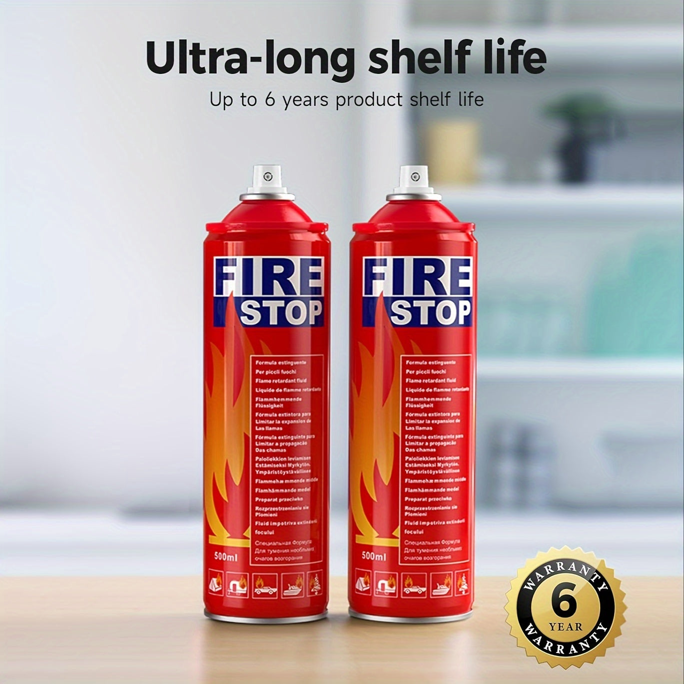 [Portable Fire Extinguisher] 2pcs/4pcs Fire Extinguisher For Home, Car, Kitchen, Boat - Portable Formula Fire Stop Small - 4-in-1 With Mounting Bracket