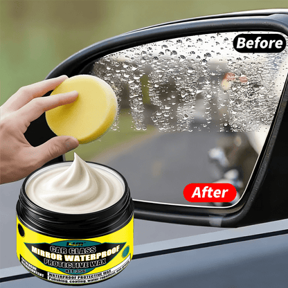 Powerful Waterproof Non-Stick Wax | Windshield, Rearview Mirror, and Glass Rain Repellent Coating - Long-Lasting Protection Polish Kit