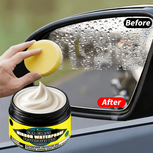 Powerful Waterproof Non-Stick Wax | Windshield, Rearview Mirror, and Glass Rain Repellent Coating - Long-Lasting Protection Polish Kit
