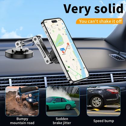 Magnetic Car Mount with 15W Fast Charging, 360° Rotation, Universal Compatibility, Foldable Stand, and Super Magnetic Attraction for Most Smartphones, Without Battery
