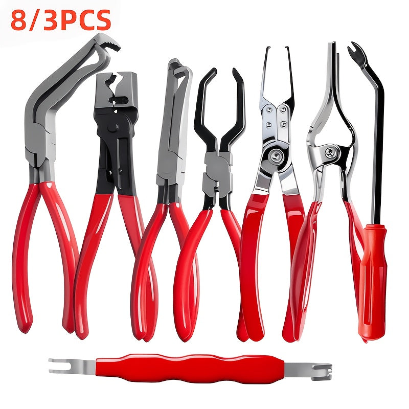[Electrical Pliers] 8/3pcs Electrical Disconnect Pliers And Ruler, Upgraded Electrical Connector Pliers, Automotive Electrical Connector Removal Tool, Automotive Electrical Terminal Connector Separator Removal Tool for Cars - Electrical Pliers - Automotiv