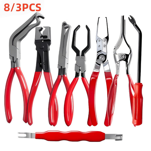 [Electrical Pliers] 8/3pcs Electrical Disconnect Pliers And Ruler, Upgraded Electrical Connector Pliers, Automotive Electrical Connector Removal Tool, Automotive Electrical Terminal Connector Separator Removal Tool for Cars - Electrical Pliers - Automotiv