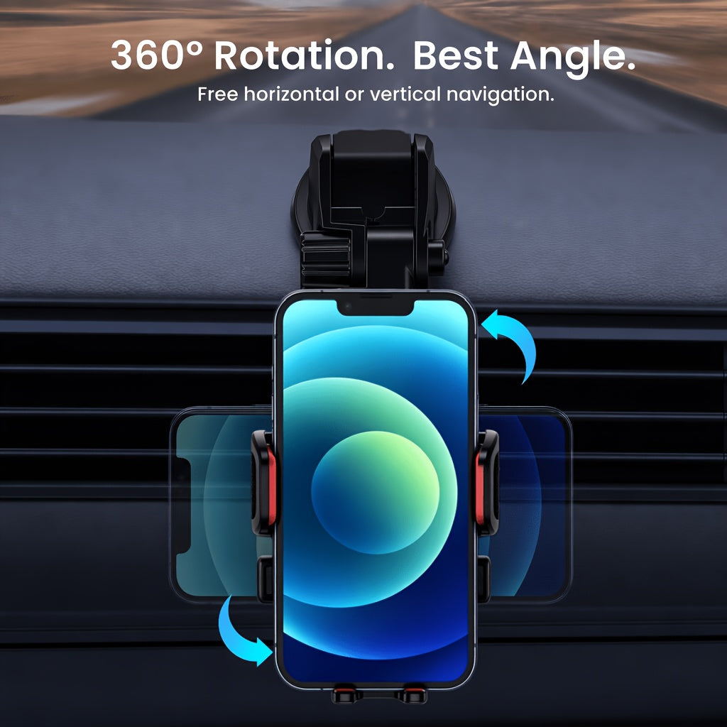 Phone Holder for , Adjustable  Phone Mount for with Suction Cup Base, Powerful Suction Cell Phone  Mount, Automobile Phone Mount  for All Phones,  Accessories-Great Gift Choice for Driver Friends