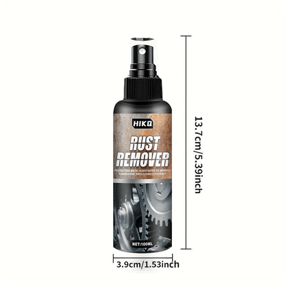 100ml Rust Remover Spray 3. 38oz - Dissolves Tire Rust, Protects Hubs and Brake Drums, Suitable for Rust on Scissors, Gears, Tools, Household Dust-Free Metal Surfaces, Kitchen Appliances, Car Tires - Suitable for Car, Bicycle Chains, Tools And