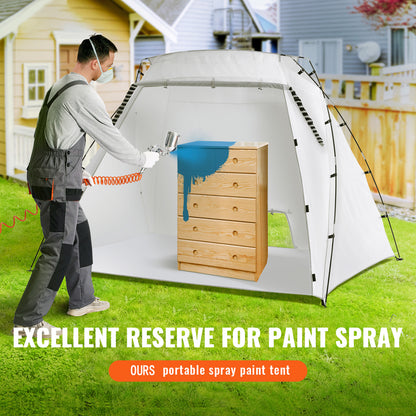 VEVOR Spray Paint Shelter Spray Paint Tent 90*62*62in/120*84*72in Portable Paint Booth DIY