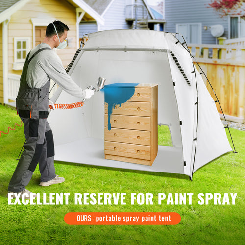 VEVOR Spray Paint Shelter Spray Paint Tent 90*62*62in/120*84*72in Portable Paint Booth DIY