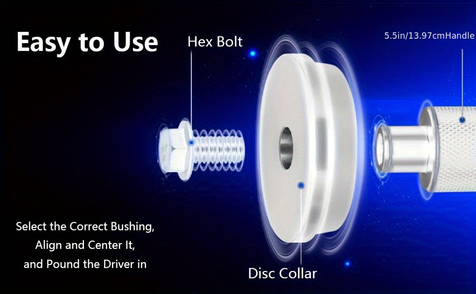 Bearing Press Kit, 10pcs Bearing Race and Seal Bushing Driver Installation Set, with Seal Driver and 9 Bearing Adapters, Seal Installation Bearing Driver Kit for Bearing Installation