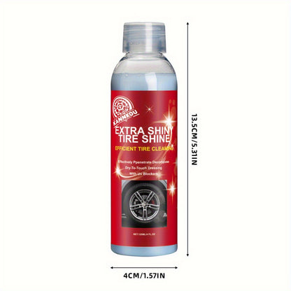 Tire Shine Spray & Dressing - High Gloss Black Tire Polish with UV Protection, Long-Lasting Coating for Cars, Quick-Acting Shine Restoration & Protection, Chemical-Free Formula, Fit for All Vehicles, Car Tire Shine, Vehicle Appearance Enhancement