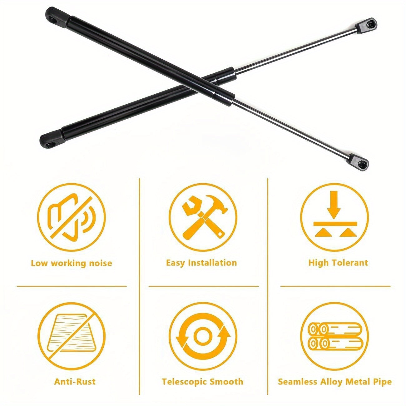 Suitable for 2018-2026 Jeep for Wrangler JL & Gladiator JT 2/4Door-Car Engine Hood Support, Steel Material Car Accessories Quick-Release Hood Gas Spring Strut Replacement Stabilizer Shock Absorber Set Auto Accessories
