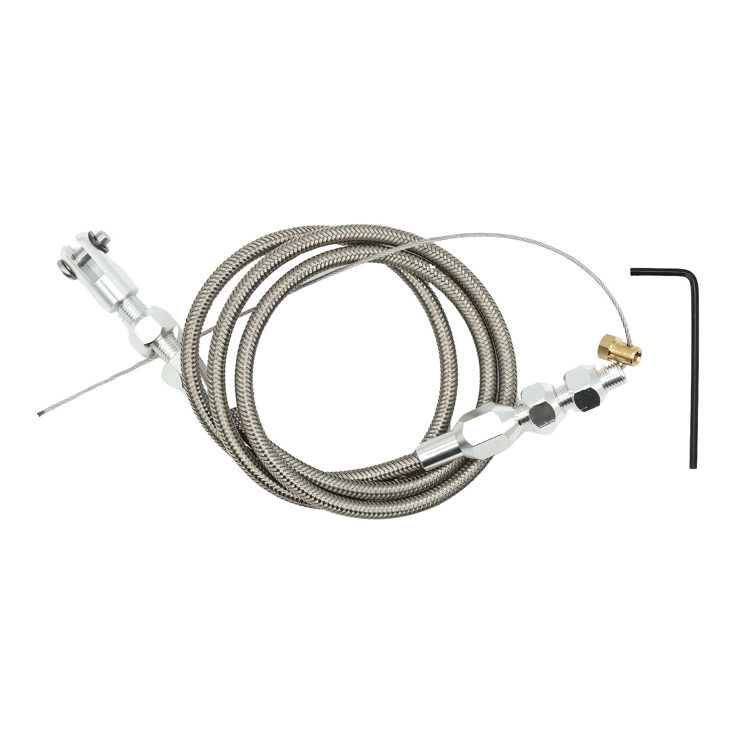 [Stainless Steel Throttle Cable] 36" (91.44Cm) Universal Throttle Cable Stainless Steel Fits for Ford, GM, And More, Without Battery