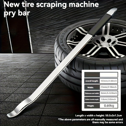 Professional Heavy Duty Metal Tire Pry Bar with Non Slip Rubber Handle Tire Removal Tool for Efficient Car Maintenance Home Garage and Auto Repair Safe Tire Replacement Sturdy Tool Design Durable Construction