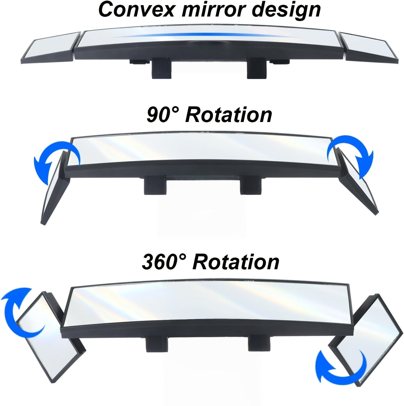 Wide-angle Convex Car Rearview Mirror-safety Clip, Seamless Arc Design, Lmproving Visibility-suitable For Cars, SUVs And Trucks, Safe Driving Accessories, Car Rearview Mirrors, Car Essential, Car Blind Spot Mirrors, Suitable For All Kinds Of for car